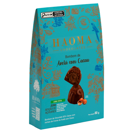 Bombom Haoma de Avelã com Cacau 80g