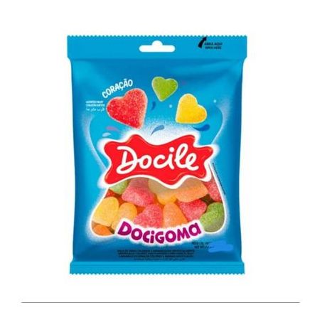 Bala docile 100g goma coração