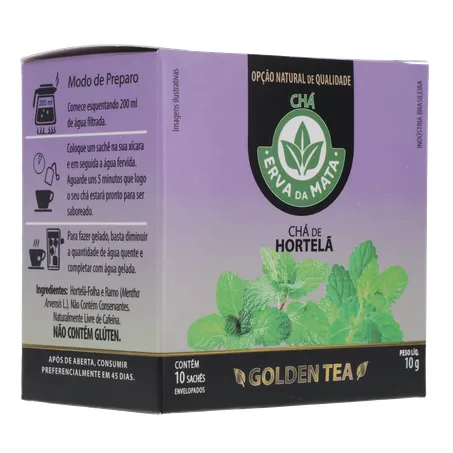 CHÁ ERVA DA MATA HORTELÃ CAIXA C/10 SACHÊS 360-14