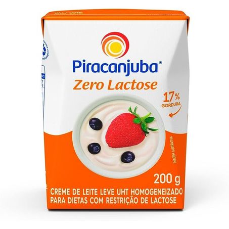 Creme de leite piracanjuba zero lactose caixa 200g