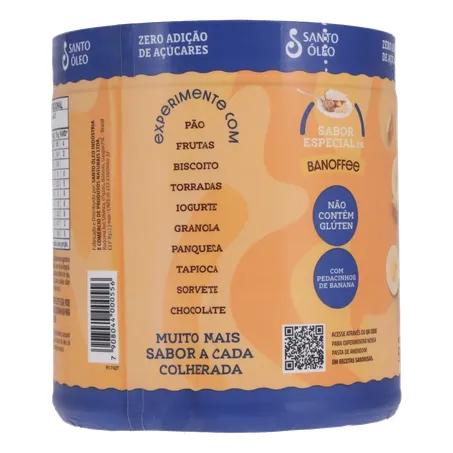 Pasta amendoim santo oleo banoffee 500g 360-24