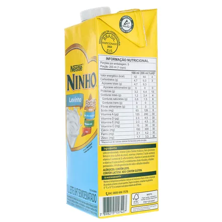LEITE LONGA VIDA NINHO SEMIDESNATADO 1L 360-6