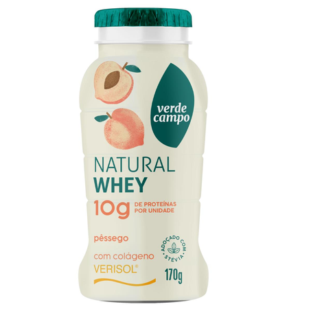 Iogurte Verde Campo 170g - Pêssego - 10g de Proteínas por Unidade