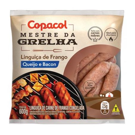 LINGUICA COPACOL 600G QUEIJO E BACON