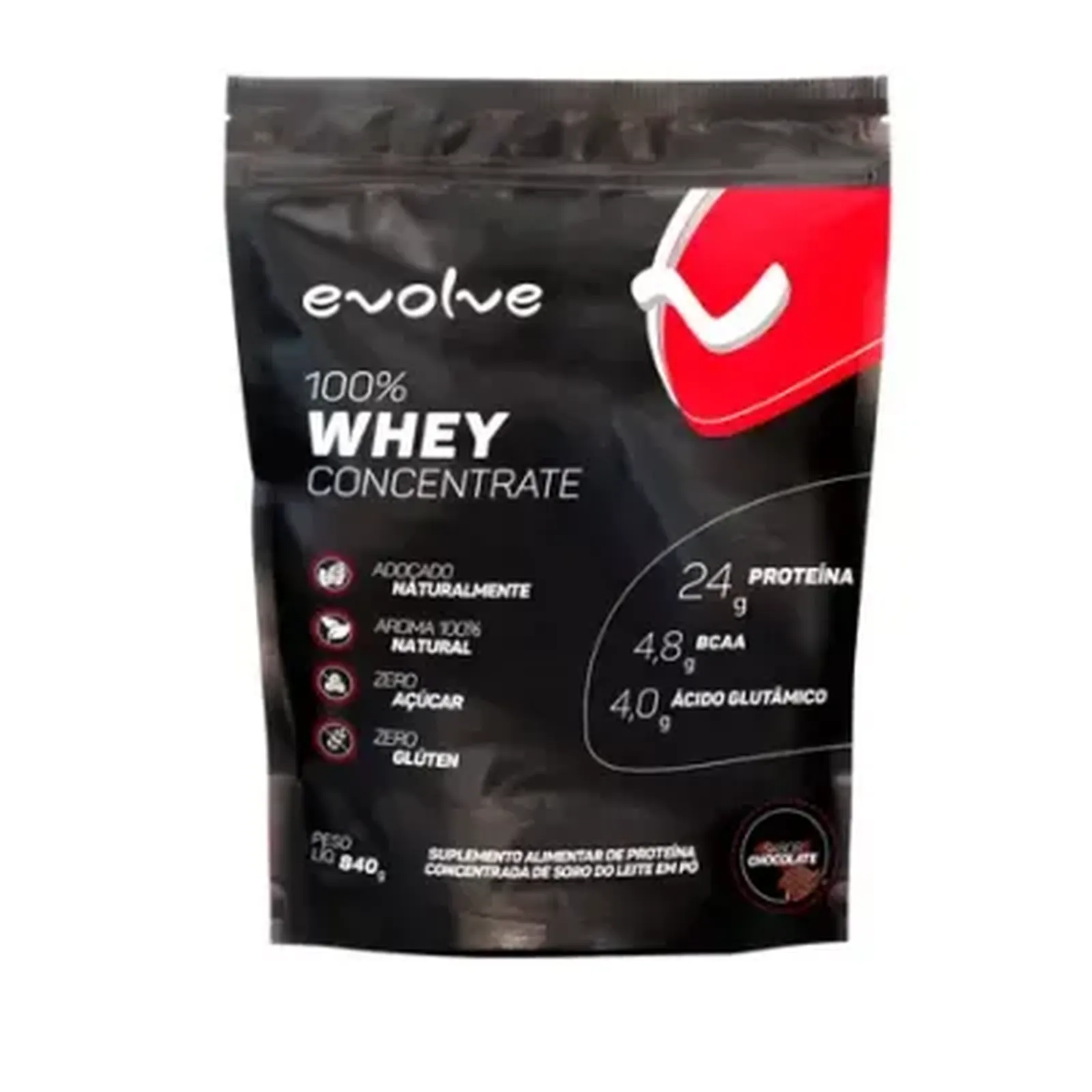 100% Whey Concentrado Morango Evolve 840g