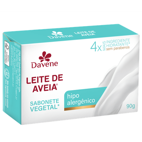Sabonete em barra davene leite de aveia hipoalêrgico caixa 90g