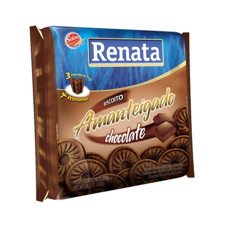 Bisc Renata Amanteigado 330g Chocolate