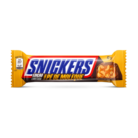 Chocolate snickers pé de moleque pacote 42g