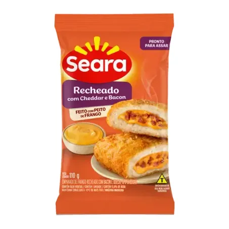 Empanado Recheado Seara 110g Cheddar Bacon