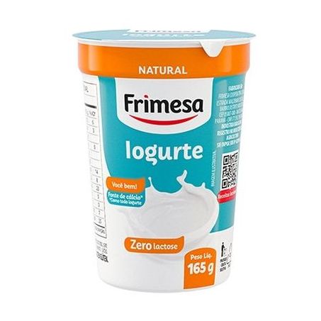 Iogurte natural frimesa zero lactose copo 165g