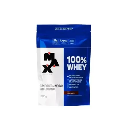 Whey 100% max chocolate vf 900g refil