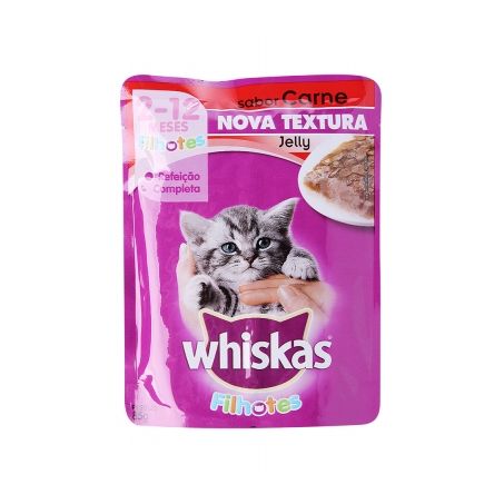 Ração para gatos Whiskas Carne filhote sachê 85g