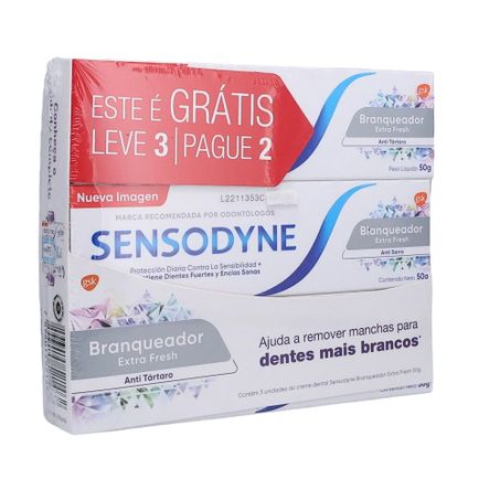 Creme Dental Sensodyne 50g Lv3 Pg2 Branqueador Extra Fresh 360-33