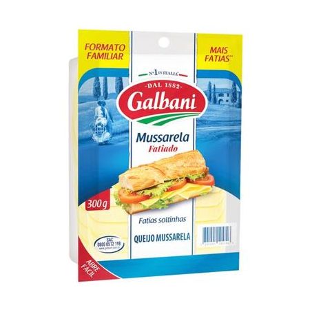 Queijo fatiado mussarela galbani 300g