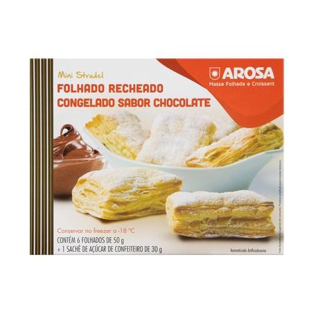 MASSA FOLHADA RECH CHOCOLATE AROSA C/6UN