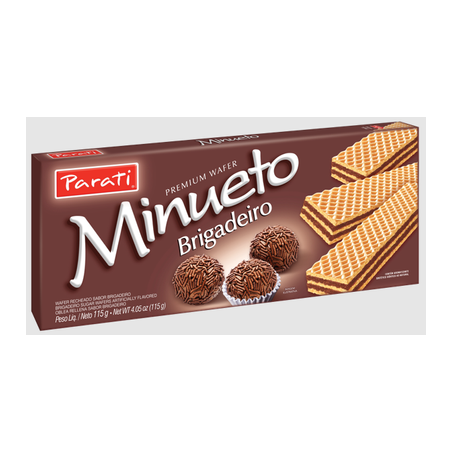 BISCOITO WAFER BRIGADEIRO MINUETO PARATI 81G