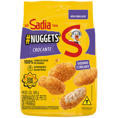 EMPANADO NUGGETS FRANGO SADIA CROCANTE 300G
