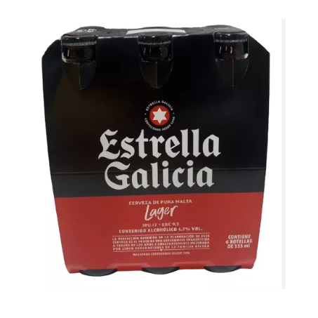 Pack cerveja estrella galicia ln cx 06 und 355ml