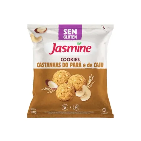 COOKIE DE CASTANHA DO PARÁ E CAJU SEM GLÚTEN 120G – JASMINE