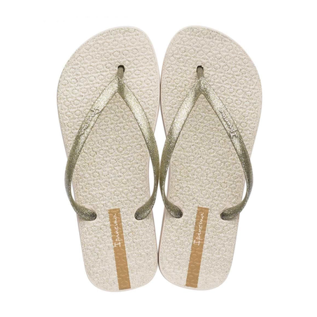 CHINELO IPANEMA GLITTER BEGE OURO 37/38 2023 REF.26481