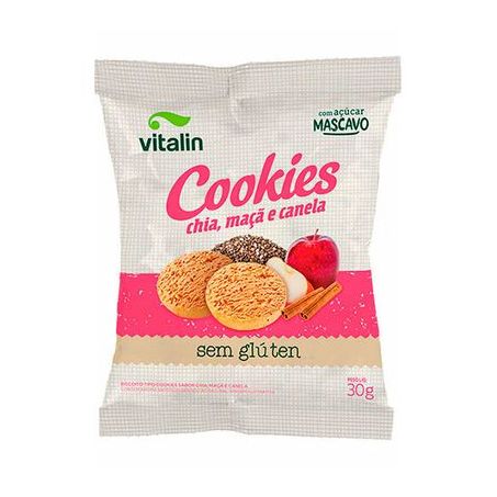 Biscoito cookies vitalin chia/maca e canela s/gluten 30g