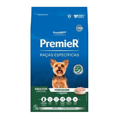 Ração Premier Raças Específicas Yorkshire para Cães Adultos 7,5Kg