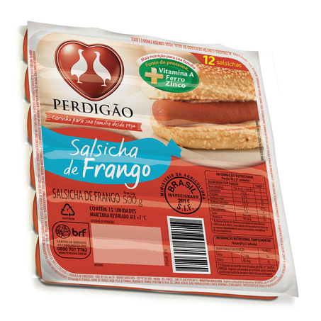 Salsicha perdigão de frango 500g