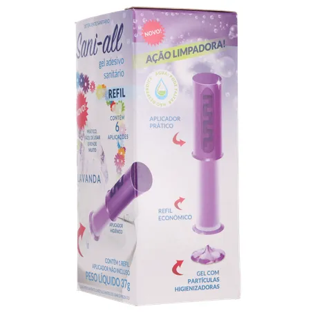 Gel adesivo sanitário sani all lavanda refil 37g 360-6