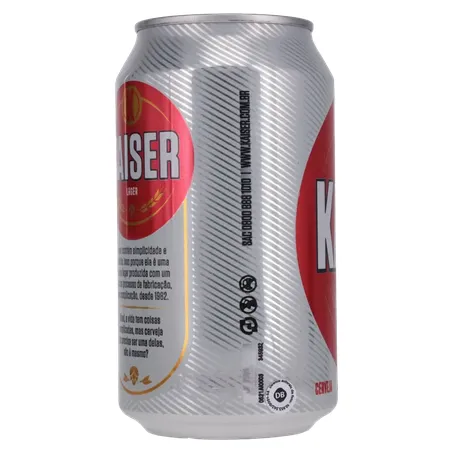 Cerveja Lata Kaiser Lager 350ml 360-24