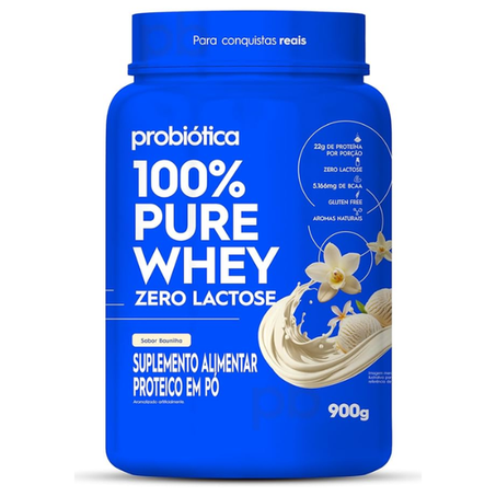 WHEY PROT PROBIOTICA 100% PURE 900G BAUNILHA PT
