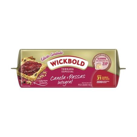 Torrada Integral Wickbold Canela E Passas Pacote 140G