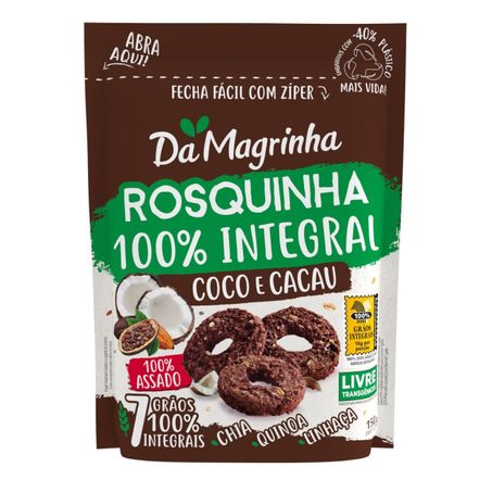 ROSQUINHAS DA MAGRINHA 150G COCO E CACAU INTEGRAL