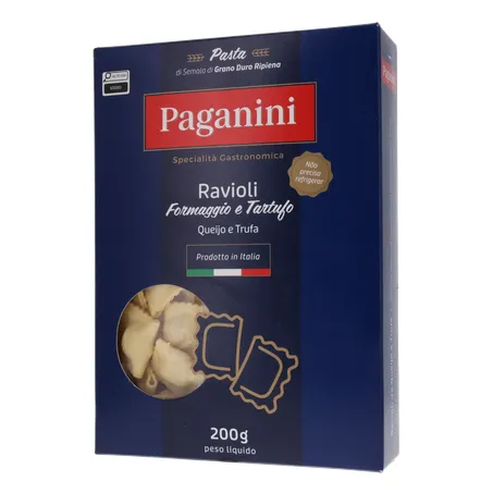 Massa Ravioli Paganini Queijo e Trufa Caixa 200gr 360-2