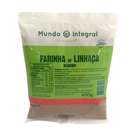 FARINHA LINHACA MARROM MUNDO INTEGRAL 400G