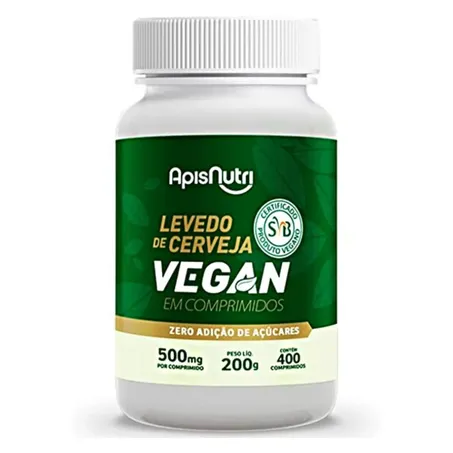 LEVEDO DE CERVEJA VEGAN 500MG 400 CAPS - APISNUTRI