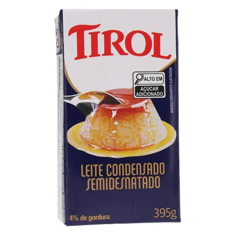 Leite Condensado Tirol Semidesnatado  Caixa 395gr 360-35