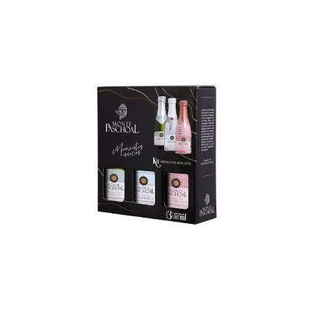 KIT ESPUMANTE MOSCATEL MONTE PASCHOAL 187 ML C/3  