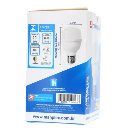Lâmpada mundilux pera 20w 360-29
