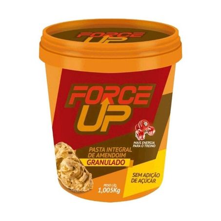 Pasta de amendoim integral granulada force up 1,005kg