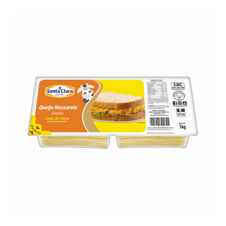 QUEIJO MUSSARELA SANTA CLARA FATIADO KG