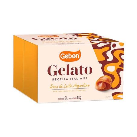 Sorvete Gebon 2lt Gelateria Doce Leite Argentino