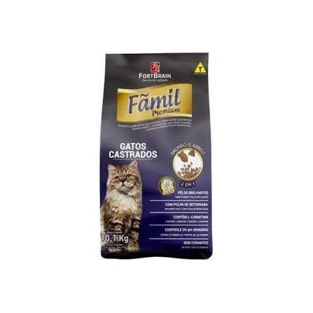 RACAO P/GATOS FAMIL PREMIUM GATOS CASTRADOS 1 KG  