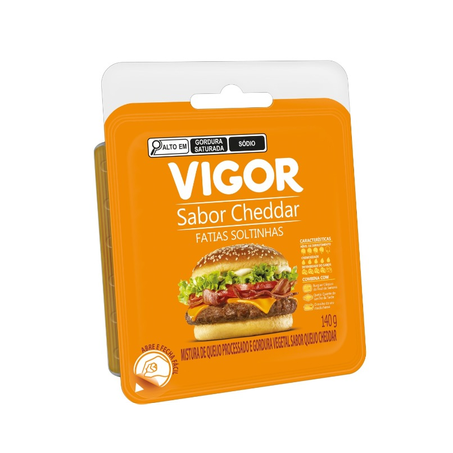 Queijo Cheddar Fatiado Vigor 140g