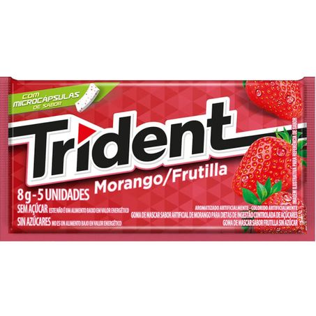 Chicle trident 5s morango