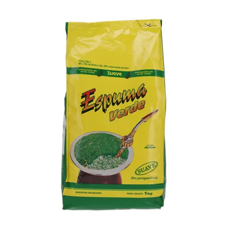 Erva mate espuma verde suave 1kg