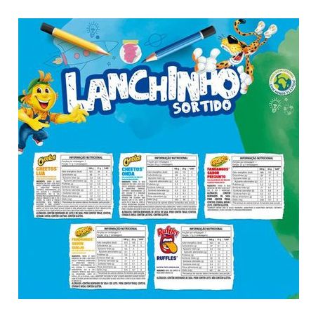 Kit Salgadinho Lanchinho Sortido Elma Chips 98G com 5 Unidades 360-3