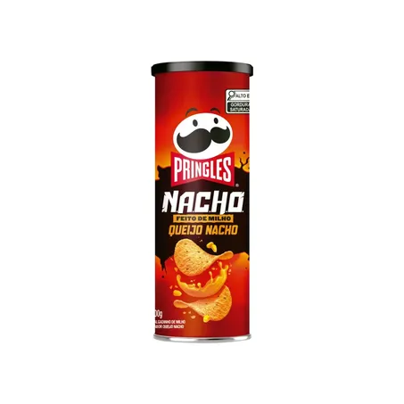 SALGADINHO BATATA PRINGLES QUEIJO NACHO TUBO 100G