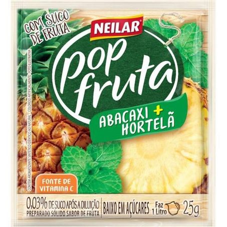 Refresco pop fruta abacaxi c/hortela 25g
