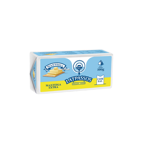 MANTEIGA LATPASSOS TABLETE COM SAL 200G