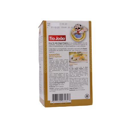 ARROZ TIO JOÃO INTEGRAL ORGÂNICO 1KG 360-28